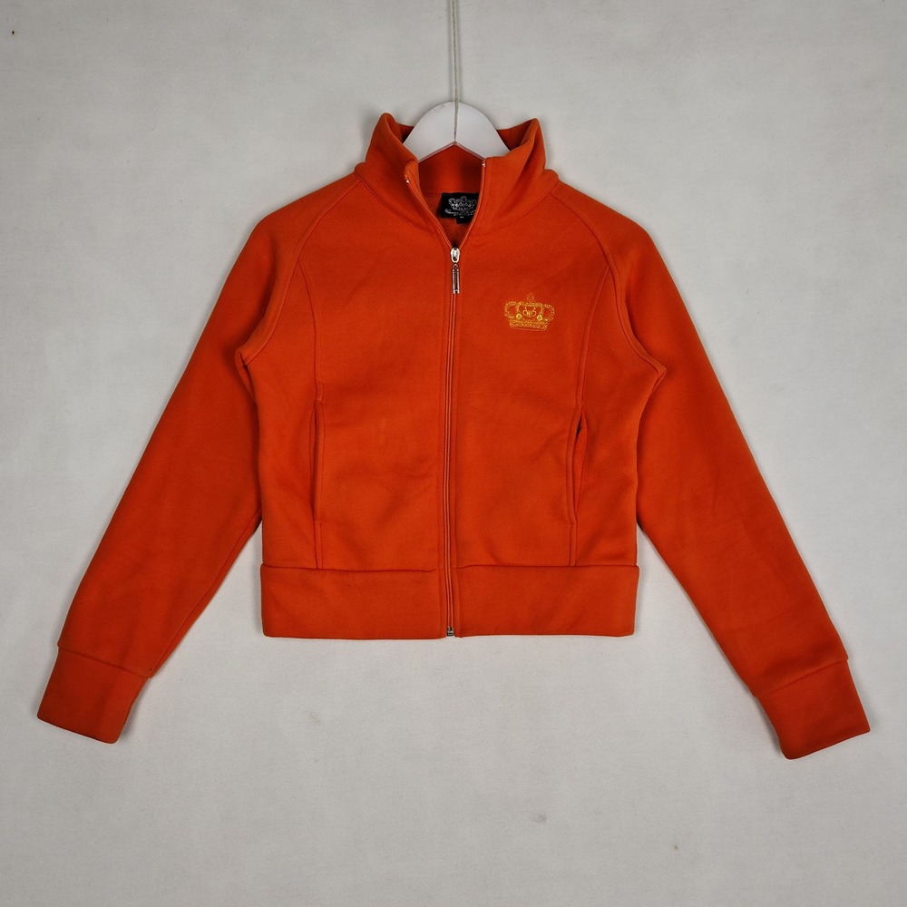 Victoria Beckham Rock & Republic Orange Crown Track Jacket Full Zip Sweatshirt M